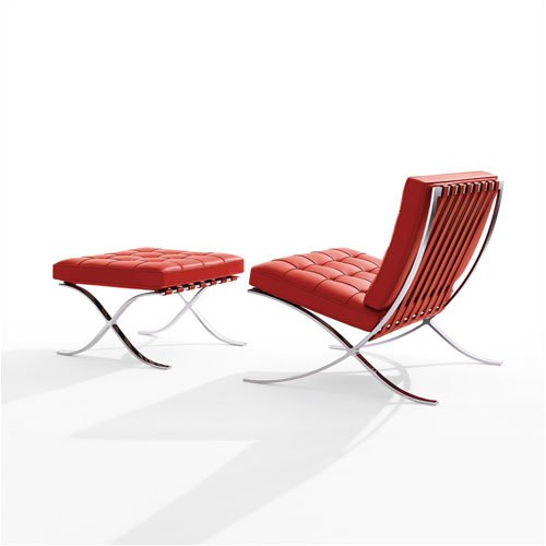 Barcelona Chair and Barcelona Stool Barcelona® Chair and Stool - Quick Ship